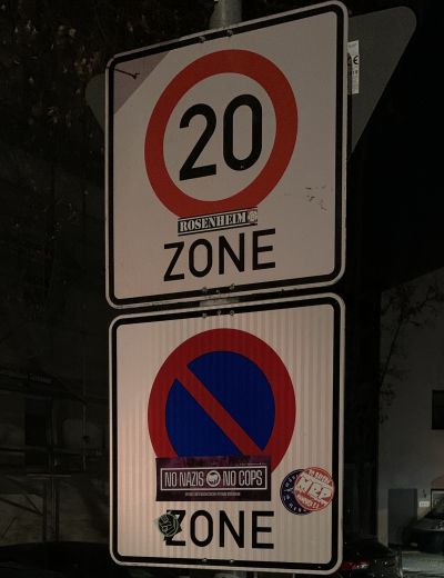 Rosenheim Sticker und Aufkleber Festnahme der Täte