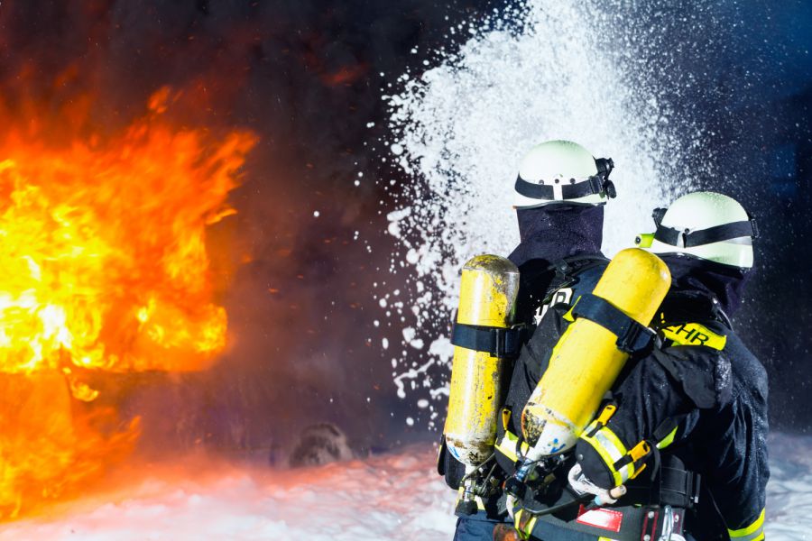 Töging am Inn Brand eines Reihenmittelhauses