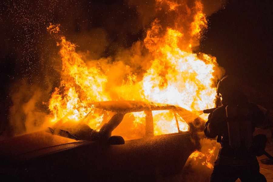 Bad Feilnbach Brand eines Elektrofahrzeugs